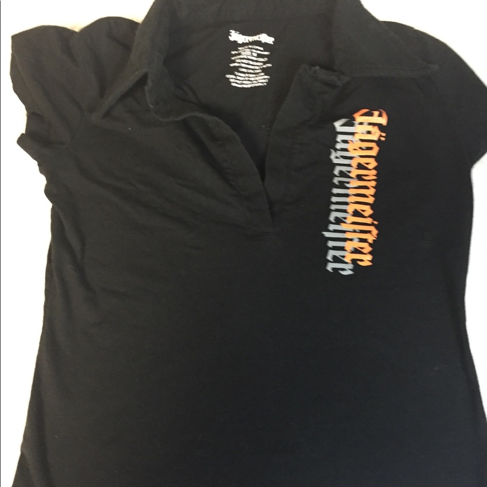 jagermeister Womens Black V Neck T Shirt Medium